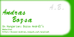 andras bozsa business card